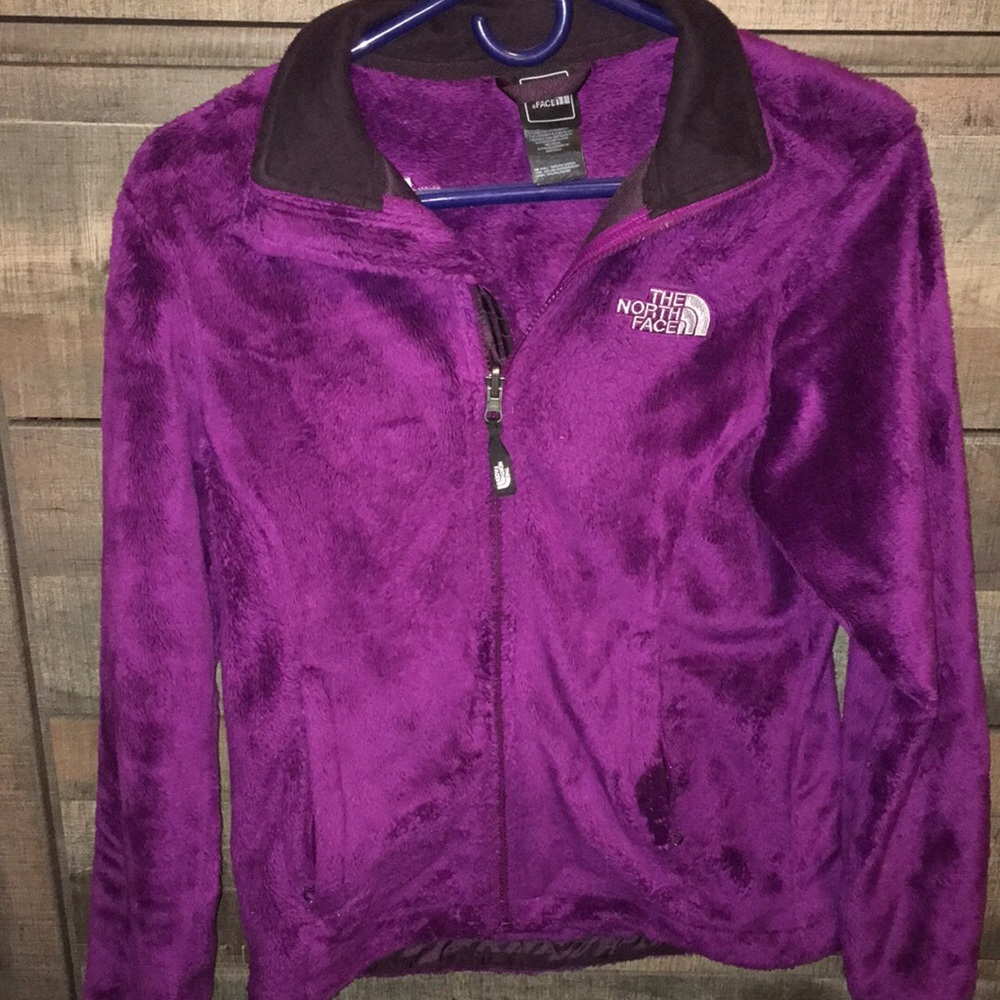 North face fuzzy zip up
